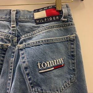 🚨SOLD🚨 Vintage Tommy Hilfiger Red Raw Hem Jeans